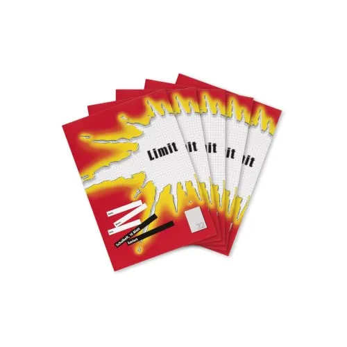 Limit Schulheft A4, 16 Blatt, Lineatur 22, kariert, 5 Stück von Limit