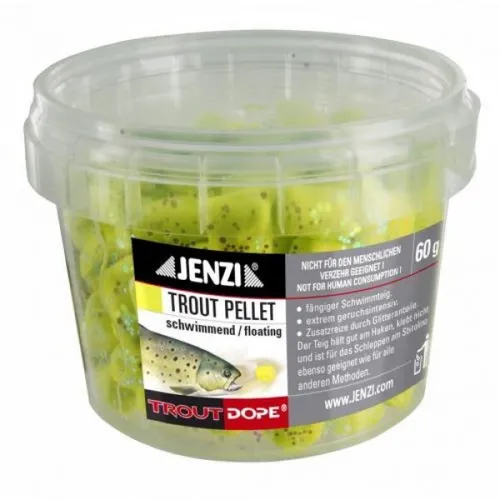 Jenzi Trout Pellets floating knetbar gelb - Forellenköder - Forellenteig Pellet