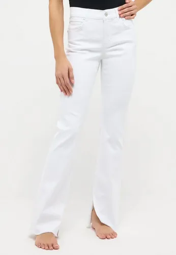 ANGELS Bootcut-Jeans LENI SLIT FRINGE weiß 34 von Angels