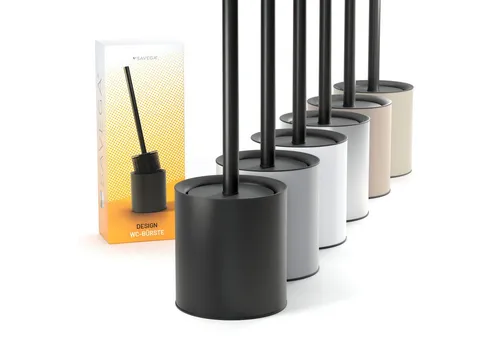 SAVEGA WC-Reinigungsbürste SAVEGA - Klobürste Silikon Edelstahl, Badezimmer, Toiletten, Gästewc, (Packung, 2-tlg), hygienische Silikonborsten, schnelltrocknend,wasserabweisend