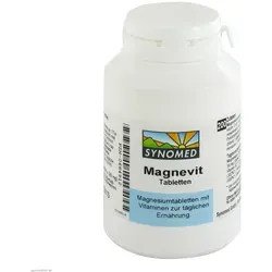 Magnevit Synomed 200 ST - Nahrungsergänzungsmittel mit 225 mg Magnesium und wichtigen Vitaminen, ideal zur Unterstützung des Energiestoffwechsels, glutenfrei und vegan.