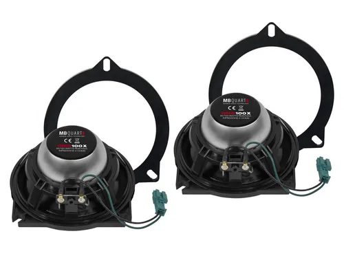 MB Quart QMB100X - 2-Wege Koaxial-System für BMW & Mini - Car-HiFi-Lautsprecher mit Plug&Play Sound-Upgrade für BMW E/F/G und MINI R Modelle. Einfacher Einbau dank fahrzeugspezifischer Anschlüsse und Adapterringen.