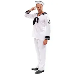 Matrosenkostüm - Kostüme für Fasching, mit Oberteil, Hose und Mütze – ideal für unvergessliche Partynächte auf hoher See!