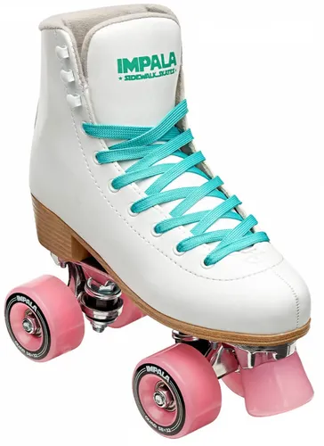 IMPALA QUAD SKATE Rollschuh white - 37 - Inliner Rollschuh für Komfort und Stil, hergestellt aus veganen Materialien und ausgestattet mit ABEC 7 Kugellagern für optimale Performance.