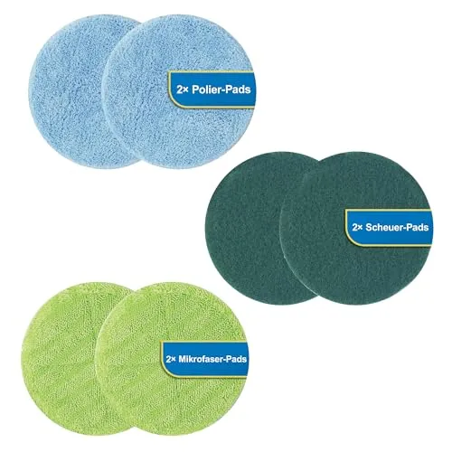 Hurricane Floating Mop Ersatz-Pads – 6-teiliges Set für Wischen, Schrubben und Polieren