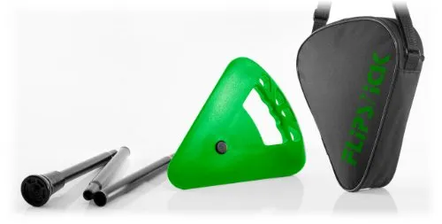 Flipstick Sitzstock faltbar kurz neongrün