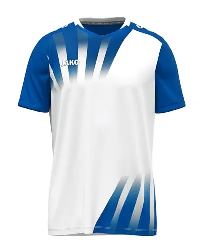 JAKO Unisex Trikot Vintage, Kurzarm, weiß/royal, XL - Stylisches Retro-Fußballtrikot für Herren und Damen, atmungsaktiv mit Keep Dry Funktion und optimaler Belüftung für maximalen Tragekomfort beim Sport.