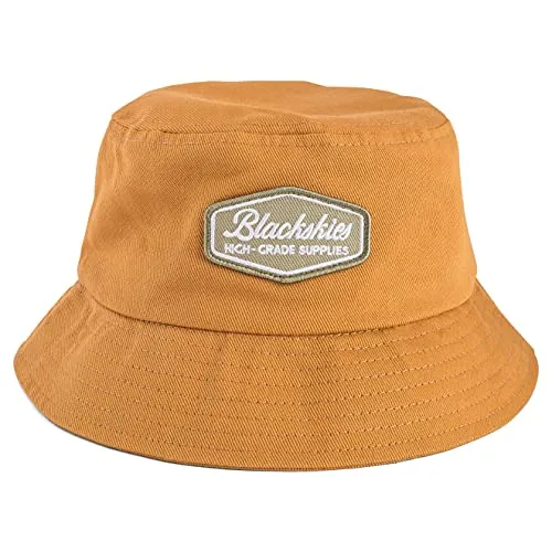Blackskies® Oasis Bucket Hat | Herren Damen Unisex Sonnenhut Fischerhut in Pastellfarben Mustard Senfgelb