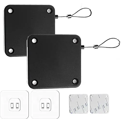 CAM2 Automatische Türschließer 2 Stück, Automatische Türschließer mit Sensoren, Ohne Lochen, Mit Tunnelzug, Türschließer, Die Automatisch Schließen die Meisten Türen