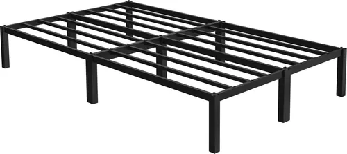 ML-DESIGN Metallbett Paris - Einzelbettgestell aus Stahl - Betten: Robustes Metallbettgestell mit Lattenrost, ideal für Gäste oder als Einzelbett. Schwarz pulverbeschichtet für stilvolle Einrichtung.