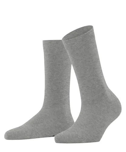 FALKE Damen Socken Family W So nachhaltige Baumwolle einfarbig 1 Paar, Grau Light Heather 3223, 35-38
