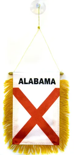 Wimpel ALABAMA 15x10cm - BUNDESSTAAT ALABAMA Mini Flagge 10 x 15 cm - Auto Penna