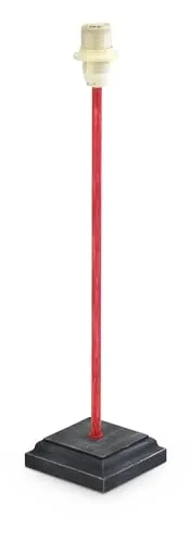 EGLO Tischlampe 1+1 Vintage, Nachttisch Holz, Stahl in rot-patina, E14 Fassung