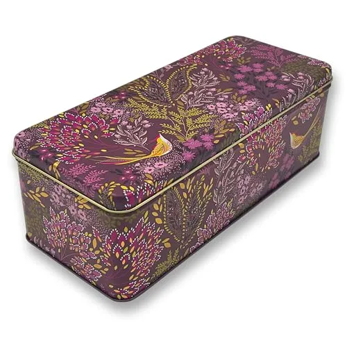 MediMuc Geschenkdose Design Sara Miller - Liebevoll gestaltete rechteckige Vorratsdose - Motiv Haveli - Blechdose, Keksdose, Dose - Maße: (L x B x H): 24,0 x 10,0 x 7,0cm