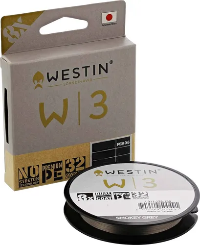 Westin W3 8-Braid Smokey Grey 0,128mm 150m 5kg Geflochtene Schnur
