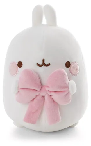 NICI Plüsch MOLANG mit Schleife weiß 16cm Geschenkverpackung - Rosa