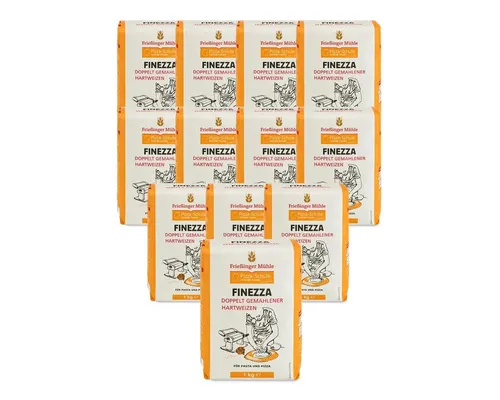 Bielmeier Frießinger Mühle Pizzamehl Finezza 12×1 kg – Für extra knusprige Pizza & Pasta
