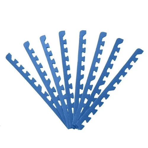 Sporttrend 24® 8 Endstücke für Bodenschutzmatten blau | Fitnessmatten Matten