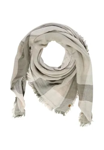 camel active Damen Schal aus Baumwollmix in Graugrün von camel active