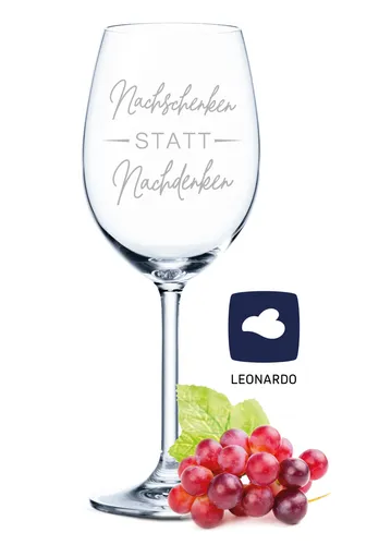 Leonardo Weinglas mit Gravur