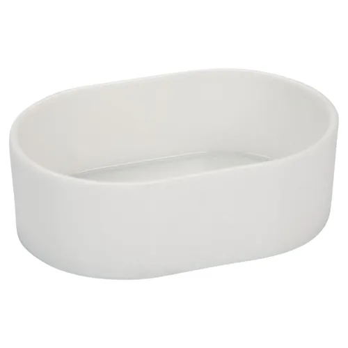 Beeztees Vogelnapf oval Kunststoff weiß 11x7,5x3,5cm für Vögel Futter Wasser