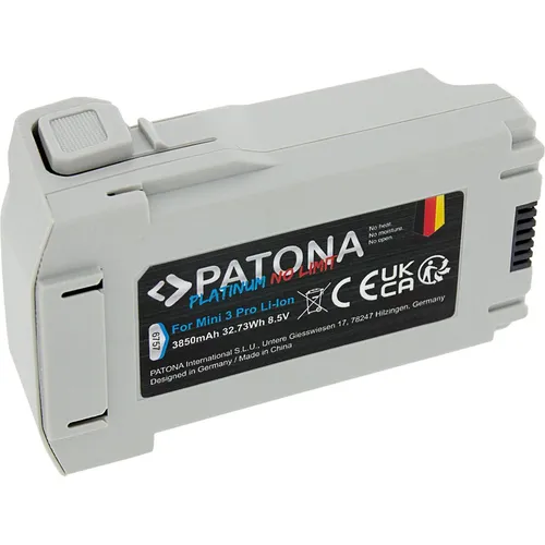 PATONA Platinum Akku für DJI Mini 4 Pro & Mini 3 Pro - RC Batterien mit 3850mAh für maximale Flugzeit und 100% Kompatibilität mit Original-Akkus – ideal für kreative Drohnenflüge.