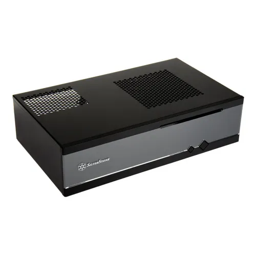 SilverStone SST-ML05B Milo HTPC Gehäuse - kompakt und elegant - PC-Gehäuse für Mini-ITX, äußerst kompakt mit Acrylfront und USB 3.0, ideal für platzsparende HTPC-Lösungen.