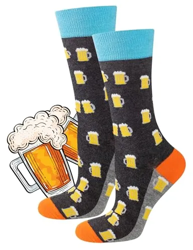 soxo Fahrrad Socken Herren Sommer Herrensocken Baumwolle Socks Men Lustige Laufsocken 40-45 Kleines Bier