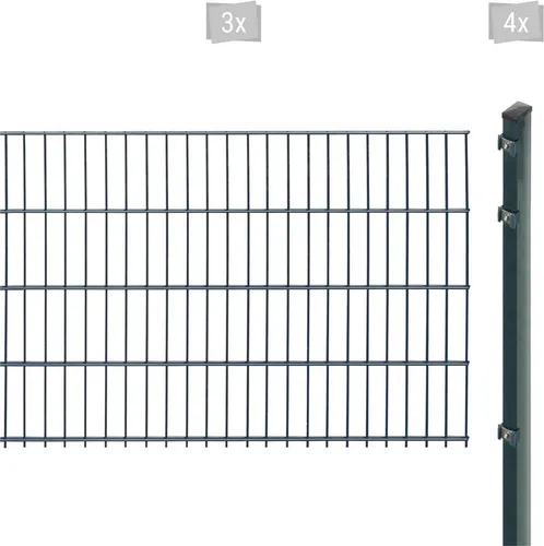 Arvotec Doppelstabmattenzaun EXCLUSIVE 83 zum Einbetonieren, (Set, 7-St), Zaunhöhe 83 cm, Zaunlänge 2 - 60 m