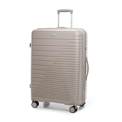WITTCHEN FUERTA Line Großer Reisekoffer - Erweiterbarer Hartgepäck Koffer - Koffer aus robustem Polypropylen mit TSA Schloss und 4 leisen Doppelrollen, ideal für stressfreies Reisen. Ergonomischer Teleskopgriff für komfortable Handhabung.