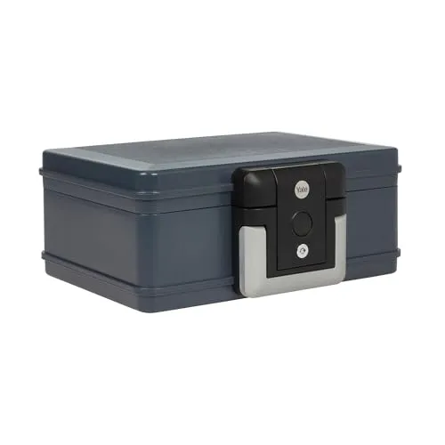 YE YFC154KB1 - Feuerschutz-Kassette S, DIN B5 - Feuerschutz-Kassette S für Dokumente, 30 Minuten feuerfest, mit praktischem Tragegriff und 2 Schlüsseln für sicheren Transport und Aufbewahrung.