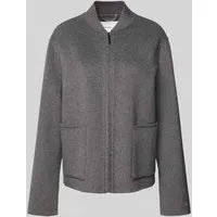 comma Jacke mit Stehkragen und Woll-Anteil in Anthrazit, Größe M