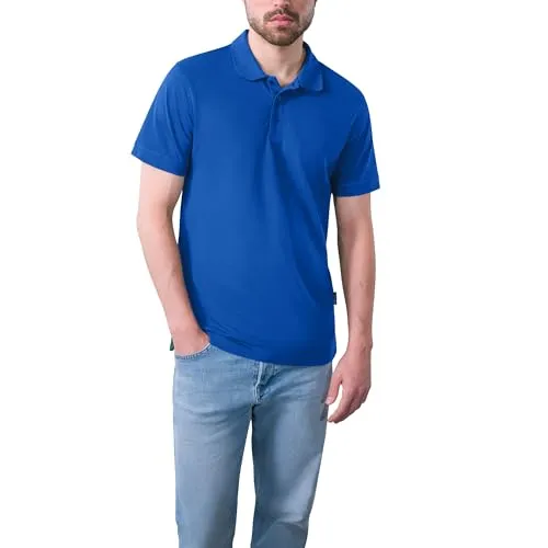 HRM Herren Heavy Performance Polo Royalblau, Gr. M - Poloshirt für Herren aus robustem Piqué, bis 60°C waschbar und ideal für Arbeitseinsätze. Nachhaltig und fair produziert – für höchsten Tragekomfort und Langlebigkeit.