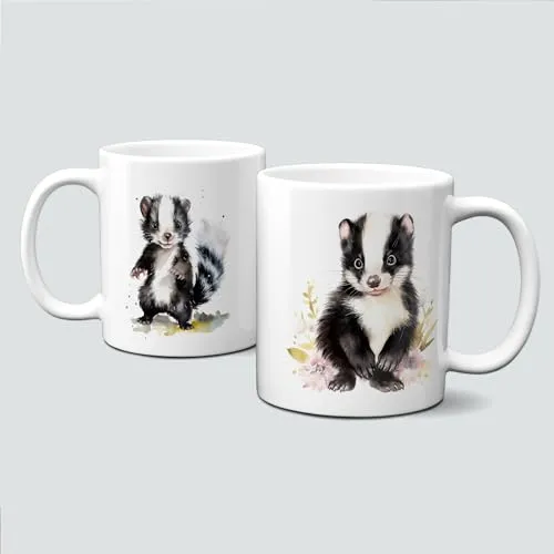 online-hut - Tasse - Kaffeebecher - Lieblingstasse - mit süßem Stinktier/Skunk Motiv - LT-356
