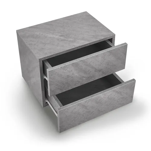 Juskys Wandschrank Nachttisch hängend - Stilvolle Holz Nachtkommode mit 2 Schubladen & Ablage, ideal für platzsparende Nutzung im Schlafzimmer.