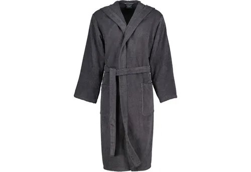 Cawö Herrenbademantel mit Kapuze - Hochwertiger Midi-Bademantel aus Baumwolle, ideal für Komfort und Wärme, perfekt für entspannte Stunden zu Hause.