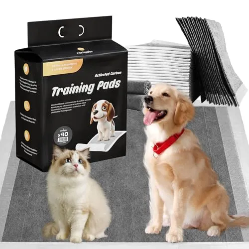 Nanipets® Trainingspad für Hunde Welpenunterlagen, Superabsorbierendes & Auslaufsichere Aktivkohle-Hunde-PIPI-Pads, 60 x 60 cm Extra Große Pet Pads, 40 Stück