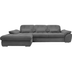 Ecksofa RIGATTI mit elektrischer Sitztiefenverstellung - Modernes Ecksofa in Grau und Braun, ideal für Ihr Wohnzimmer. Mit Bettkasten und Schlaffunktion, bietet es zusätzlichen Komfort und Platz. Perfekt für entspannte Stunden!