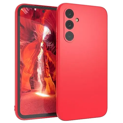 EAZY CASE - Schutzhülle Farbig - kompatibel mit Samsung Galaxy A54 Ultra-robust, Flexibles Silikon (Federlicht und Ultra Dünn), Stoßfeste Schlank Kratzfest, Kabelloses Laden in Rot