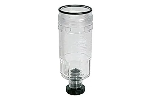 RIEGLER 100357-640/1-HA Polycarbonatbehälter, inkl. NBR-O-Ring 30x2, halbautom. Ablass, 1Stk