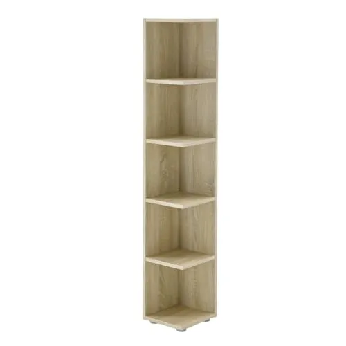 Mid.you Eckregal Sonoma Eiche - Eckregal aus Holzwerkstoff mit 4 Fächern, ideal für platzsparende Aufbewahrung im Wohnzimmer, modern und stilvoll.