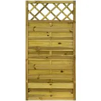 GartenLand Dichtzaun VARIO Gerade mit Rankgitter 90x180 cm Kiefernholz - Eleganter Sichtschutzzaun 90x180 cm aus Kiefernholz, kesseldruckimprägniert. Das dekorative Gitter sorgt für Lichtspiele und moderne Eleganz, ideal für eine stilvolle Grundstückseinfriedung.