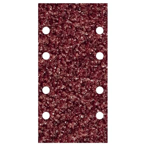 wolfcraft 10 Haft-Schleifstreifen für Holz und Metall 93 x 185 mm I 1766000 I Körnung 40 I für Schwingschleifer I gelocht für Staubabsaugung