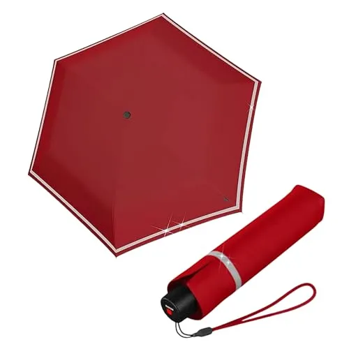 Knirps Kinder-Taschenschirm Rookie Reflective in rot von Knirps