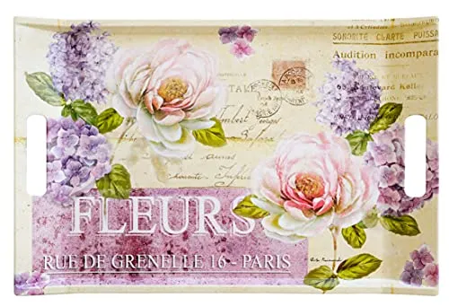 Lashuma Buntes Teetablett Design: Edelrose, 47x31 cm von Lashuma