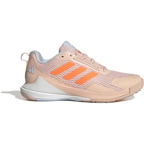 ADIDAS Damen Handballschuhe Novaflight 2 Indoor - Speziell für Hallensport entwickelt, bieten diese Schuhe optimalen Support und Komfort. Mit abriebfester Gummiaußensohle für besten Grip und dämpfender Zwischensohle für dynamische Bewegungen.
