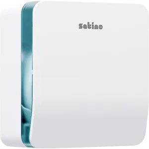 Satino Hyginity Jumbo S Toilettenpapierspender - Robuster Toilettenspender aus schlagfestem Kunststoff für Mini Jumbo Rollen. Hygienisches, wartungsarmes Design mit Sichtfenster und Soft Opening für einfaches Nachfüllen.