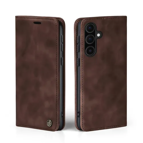 Handyhülle für Samsung Galaxy A36 5G Klapp Magnet Smartphone Cover Case Braun