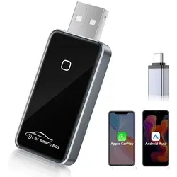 ibettertec 2-in-1 Wireless CarPlay und Android Auto Adapter