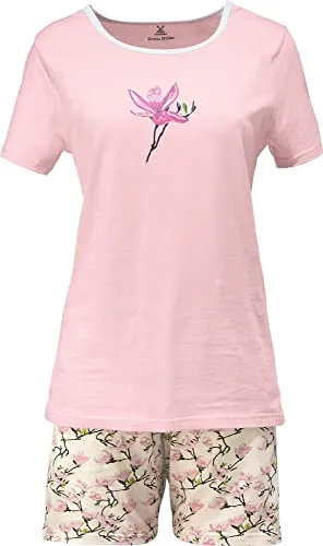 Erwin Müller Damen-Shorty Single-Jersey in zartrosa – Größe 38 - Funktionsunterwäsche mit floralem Design und praktischen Bindeband, aus 100% Baumwolle für höchsten Tragekomfort und einfache Pflege.